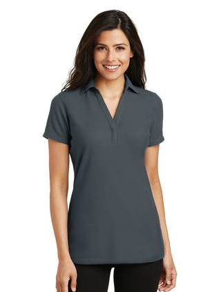 Port Authority Ladies Silk Touch™ Y-Neck Polo